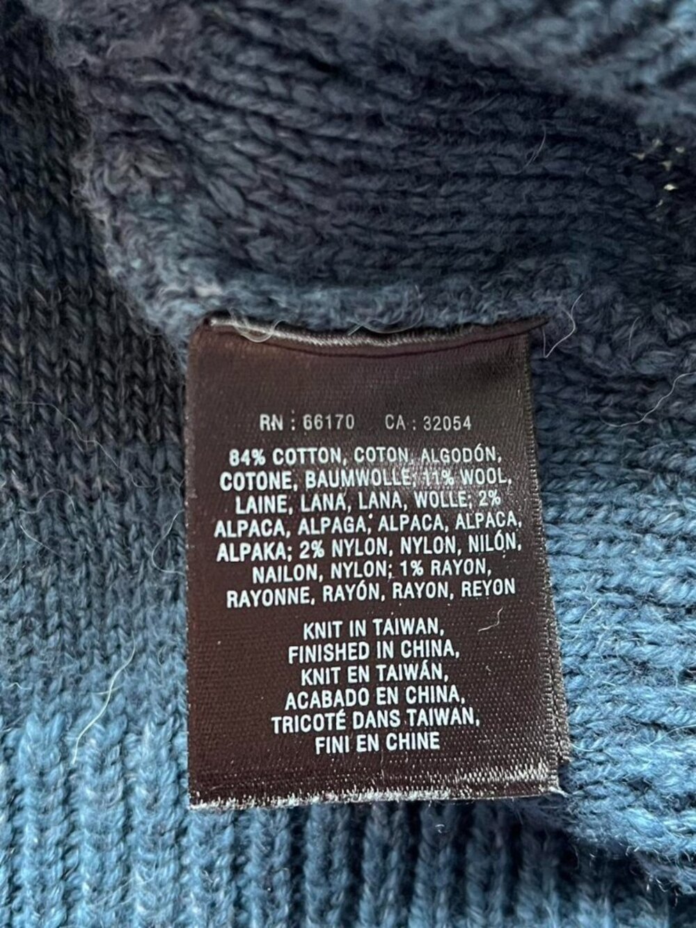 Anthropologie Moth Textured Alpaca Wool Blue Knit Sweater Wmn Med Indie Cottage - Picture 4 of 8